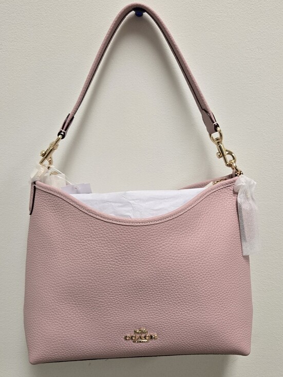 Coach Handbags - Coach Laurel Pebbled Leather Shoulder Bag in Carnation Pink